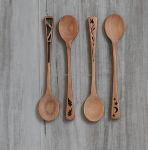 Ustensiles et appareils de cuisine Spatule Pelle à trous Cuillère à trous Cuillères Accessoires Outils de cuisine en bois - Product Image 2