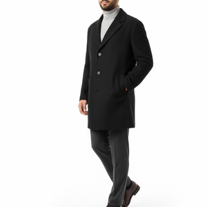 <b>Men's</b> Fashion <b>Overcoat</b> <b>Long</b> <b>Wool</b> Casual Winter Coat Real Fox Fur Breathable Quick Dry OEM Custom Logo Design Stylish Trench - Product Image 6