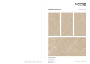 Carreaux de porcelaine polie et émaillée avec finition sculptée artistiquement, adaptés aux aménagements de sols et de murs étendus dans un intérieur moderne et raffiné. - Product Image 4