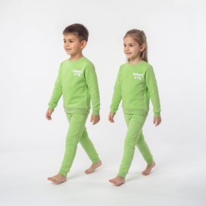 High Quality Active Children Cotton Fleece Sweatsuit Hooded Tracksuit <b>Jogger</b> Outfit Custom Logo For Kids Unisex - Product Image 4