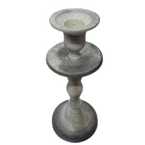 Porte-bougie vintage en métal argenté, finition antique, support décoratif pour bougie, pour la décoration de la maison, au prix de gros - Product Image 1