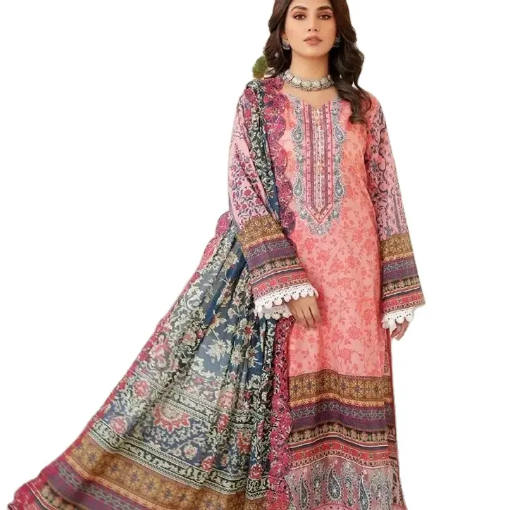 Pakistanais indien Salwar Kameez cousu Shalwar Kameez prêt à l'emploi Collection Eid robe de vente