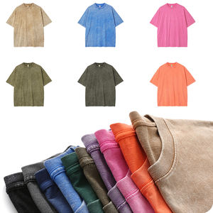 High Quality Custom <b>T</b> <b>Shirt</b> Cotton Drop Shoulder Vintage <b>Plain</b> Casual Acid wash Blank <b>Oversized</b> Heavyweight Men'S <b>T</b>-<b>Shirts</b> - Product Image 3