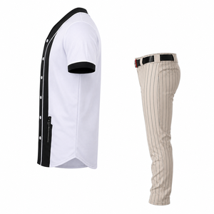 Ensembles d'uniformes de baseball légers, respirants et anti-humidité à col ras du cou, 100 % polyester, haute qualité, logo personnalisé - Product Image 4