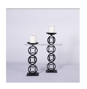 Candelero de Metal moderno decorativo único para decoración navideña de oficina en casa, portavelas personalizable hecho a mano respetuoso con el medio ambiente - Product Image 4