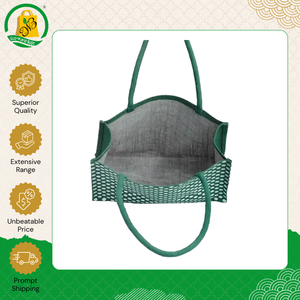 Bolsas de Compras de Yute Teñido Ecológicas de Excelente Calidad, Personalizadas, Impresión sin Azo, Asa Acolchada Tejida, en Venta - Product Image 2