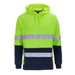 Sweat-shirt à capuche en molleton de coton réfléchissant haute visibilité de qualité supérieure, logo personnalisé, vêtements de travail d'hiver - Product Image 1