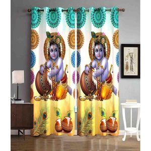 Cortina de Poliéster con Estampado Floral de Lujo, 122 x 274 cm, Ignífuga y Opaca, con Ojales, Lista para Usar en Hogares, Hoteles y Cafeterías - Product Image 6