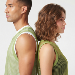 Unisex Fishnet <b>Mesh</b> Tank <b>Top</b> Sleeveless O-Neck 100% Polyester Sheer <b>Mesh</b> Tank <b>Tops</b> Quick Dry Lightweight Sexy Sleeveless <b>Tops</b> - Product Image 3