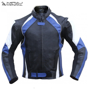 Traje de Motociclismo de Cuero de Alto Rendimiento en Color Azul y Negro para Pilotos de Carreras, Diseño Transpirable y Protector, Trajes Deportivos para Hombre - Product Image 4