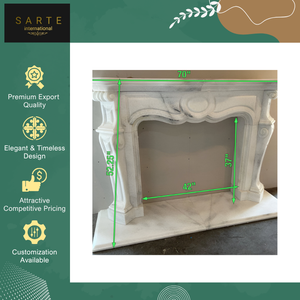 Mueble de Chimenea de Mármol de Lujo Hecho a Mano, de Último Diseño, de Alta Calidad, Más Vendido, Desmontable, Estilo Art Deco, para Uso en Interiores - Product Image 5