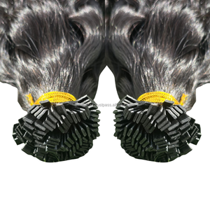 Extensiones de Cabello Rizado con Punta Plana, Cabello Humano Remy 100% Natural, Color Negro, de Una Sola Capa - Product Image 5