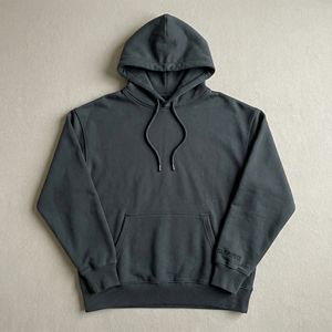 Professionally Made Winter Men's Embroidered <b>Black</b> Solid Color <b>Hoodie</b> Regular Fit Pullover Fleece High Quality Training Workout - Product Image 5