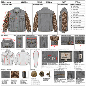 Veste en jean vintage personnalisée pour hommes, veste de style trucker surdimensionnée, streetwear, marque privée, vente en gros, usine OEM - Product Image 6