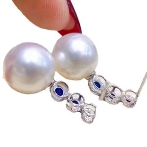 Pendientes Colgantes de Plata de Ley 925 de Zhuji, con Perlas de Agua Dulce Akoya de 6.5-7mm, Color Polvo de Flor de Cerezo, para Chicas, Sensación Exquisita - Product Image 5