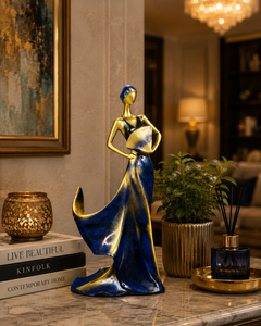 Art Deco Resin Figurine Figures Woman Handmade Artistic Tabletop Decor for Living <b>Room</b> Office Housewarming Gift - Product Image 2