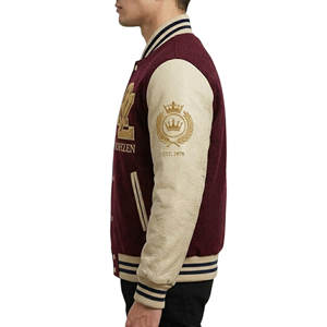 High Quality ODM OEM Customized College <b>Baseball</b> Varsity <b>Jacket</b> <b>Men</b>’s Fleece Letterman Bomber Coat Custom Streetwear - Product Image 6