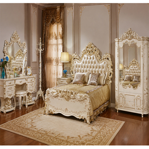 Royal Palace Bedroom Furniture <b>Set</b> European Style Bedroom Furniture <b>Set</b> Exclusive Teak Wood Bedroom Furniture Australia - Product Image 1
