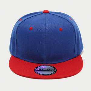 Gorra de Hip Hop de Dos Tonos con Combinación de Colores y Gorra Plana Estilo Americano Casual con Visera, Personalizable con Logotipo Bordado - Product Image 3
