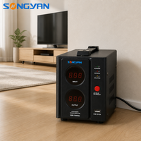 Stabilisateur de tension automatique monophasé 1000VA à affichage double, interface USB, certifié CE, haute efficacité, directement de l'usine