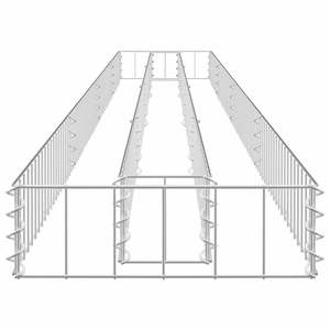 Grand lit de jardin surélevé en gabion en acier galvanisé durable argenté pour serres et espaces de culture - Product Image 5