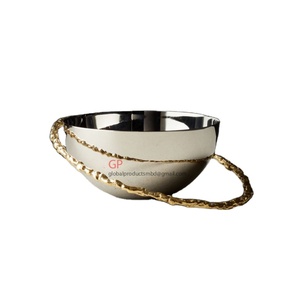 Cuenco de diseño con ensaladera decorativa de rama de metal para bodas decoración del hogar hoteles 2025 - Product Image 1