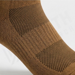 Crew <b>Socks</b> Solid <b>Brown</b> Knitted Breathable Polyester Spandex Running Athletic <b>Socks</b> for Adults Autumn Season - Product Image 5