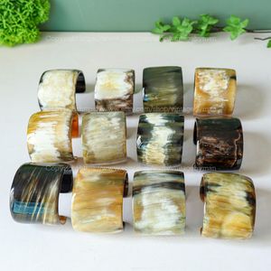 Buffalo Horn Eco-Friendly Handcrafted Wide Diamond Pearl Embellished Bangle - Product Image 4