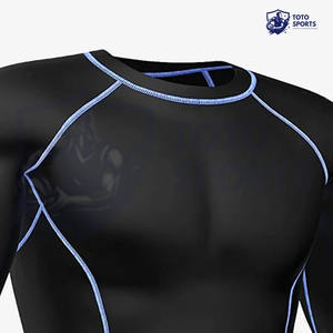 ชุดแรชการ์ดผู้ชายคุณภาพสูง วัสดุประสิทธิภาพเยี่ยม ระบายอากาศได้ดี น้ำหนักเบา สกรีนโลโก้ได้ แห้งเร็ว สวมใส่สบาย - Product Image 4