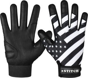 Guantes de Bateo de Béisbol de Cuero Xorts Corp - Ambidiestros, Acolchados, de Secado Rápido y Duraderos, para Entrenamiento Profesional, Personalizables - Product Image 5