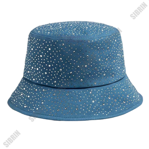 Sombreros de cubo SIBRIN personalizados con diamantes de imitación brillantes, gorras unisex para streetwear, actividades al aire libre, festivales y fiestas rave (paquete) - Product Image 4