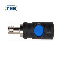 Raccord rapide de sécurité pneumatique THB à bouton-poussoir haute pression NPT en nylon, type américain, norme internationale, corps 3/8 pouces