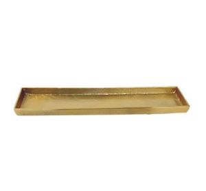 Decorative Hammered Brass Serving <b>Tray</b> For Serving Tea Coffee And <b>Snacks</b> With Stylish Raised Border - Product Image 4