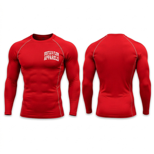 High Quality Eco-Friendly <b>Compression</b> <b>Shirt</b> Customized Long Sleeve Breathable Quick Dry <b>Men</b> Running Sports <b>Compression</b> <b>Shirt</b> - Product Image 1