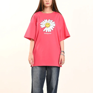 Camisetas de Mujer Personalizadas de la Mejor Calidad, en Tela de Algodón Transpirable, Corte Holgado y Estampado, de Alta Calidad - Product Image 2