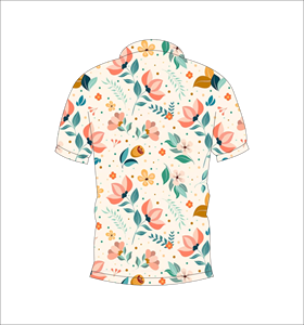 เสื้อโปโลชายลายดอกไม้เขตร้อน พิมพ์ลายทั้งตัว แขนสั้น สไตล์ลำลอง สำหรับเล่นกอล์ฟ - Product Image 3