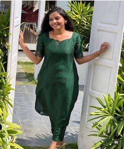 FANCY VICHITRA COTTON WEAVING TOP PENT SET <b>KURTI</b> DAILY WEAR WHOLESALE PRICE ETHNIC GARMENT - Product Image 1