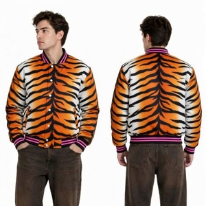 Chaqueta Bomber para Hombre, Estampado de Palmeras y Océano, Sublimación, Ropa de Verano Informal, Cuello Camisero, Corte Regular - Product Image 4