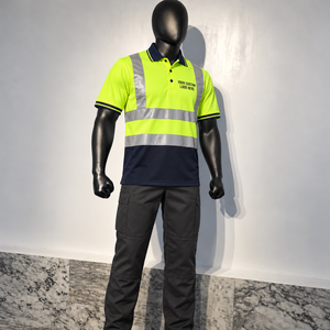 Camiseta Polo de Trabajo Reflectante con Cuello, Diseño para Personal de Obra y Equipos de Mantenimiento, para Equipos de Servicio en Campo, con Estilo de Dos Tonos - Product Image 5