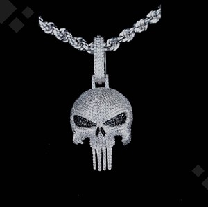 Collar con Colgante de Plata de Ley 925 para Hombre, Chapado en Rodio, con Moissanita VVS D, Estilo Hip Hop, Personalizado, para Fiesta, Joyería OEM ODM - Product Image 1