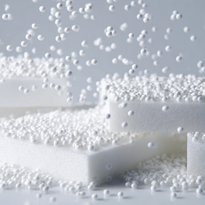 Composé de mousse de billes PBAT/PLA pour isolation thermique, pour panneaux isolants moulés, composants d'appareils électroménagers, 90% biodégradable - Product Image 1