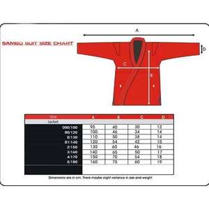 ชุดยูนิฟอร์มซัมโบคุณภาพพรีเมียม ผ้าฝ้าย 100% พร้อมเข็มขัดซัมโบ เสื้อแจ็คเก็ต และกางเกงขาสั้น  รับสกรีนโลโก้และไซส์ตามสั่ง โดย Zevron Sports - Product Image 4