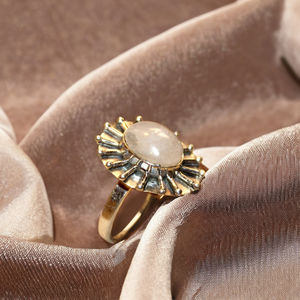 Gran oferta, anillo de plata 925 chapado en rodio a la moda para mujer personalizado, anillo de piedras preciosas de cuarzo rosa de grado superior, regalo de joyería OEM - Product Image 1