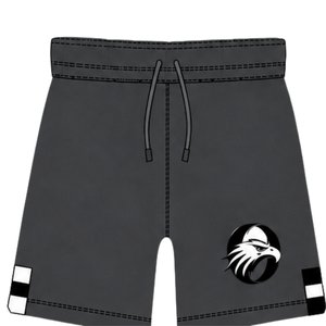<b>Charcoal</b> Grey Black Rugby Jersey Shorts Set Short Sleeve Crew Neck Striped Team Uniform Custom Breathable Training Sportswear - Product Image 4