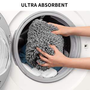 Tapis de bain en chenille extra doux 50'' x 80'', antidérapant, en microfibre, à poils longs, pour salle de bain, lavable en machine et séchable, accessoire de douche absorbant - Product Image 6