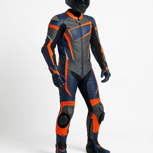 Traje de Motocicleta de Cuero Resistente, Talla Grande, Transpirable y Cortavientos, Manga Larga, Comodidad para Motociclistas en Todas las Estaciones - Product Image 2