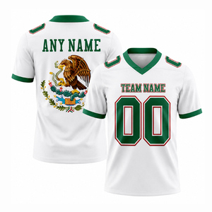 Camiseta de Fútbol Americano Personalizada con Gráfico del Águila de México, Transpirable, Ropa Deportiva para Hombre, Manga Corta, Secado Rápido - Product Image 6