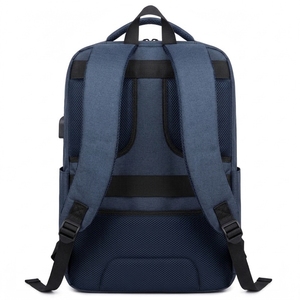 LUXIMORIAL SPORTS Mochila Oxford azul para ordenador portátil, resistente al agua, para negocios y escuela, con puerto USB - Product Image 3