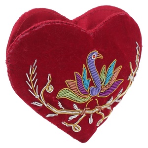 2022 estilo señoras fiesta noche satén con cuentas billetera personalizada abeja gorrión corazón con cuentas monedero con cierre de cremallera - Product Image 6