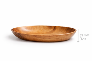 Assiette ovale en bois d'acacia de qualité supérieure - Product Image 4